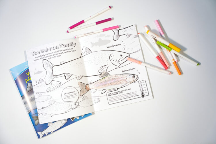 Aquaculture Activity Book, sticker and coloring book