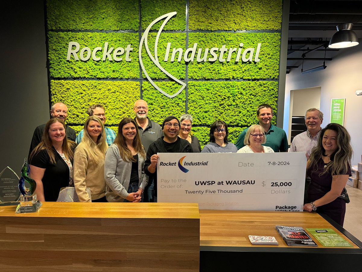 Rocket Industrial’s $25,000 gift to UWSP at Wausau will help qualifying students with a $1,000 scholarship towards earning their degree.