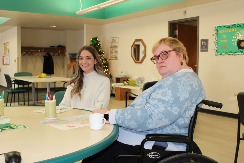 Student in field work at the Portage County Aging and Disability Resource Center.