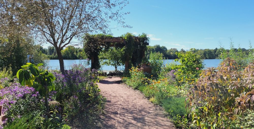 Enjoy a view of the Wisconsin River at the Cultural Commons, a multicultural landscape in Stevens Point.