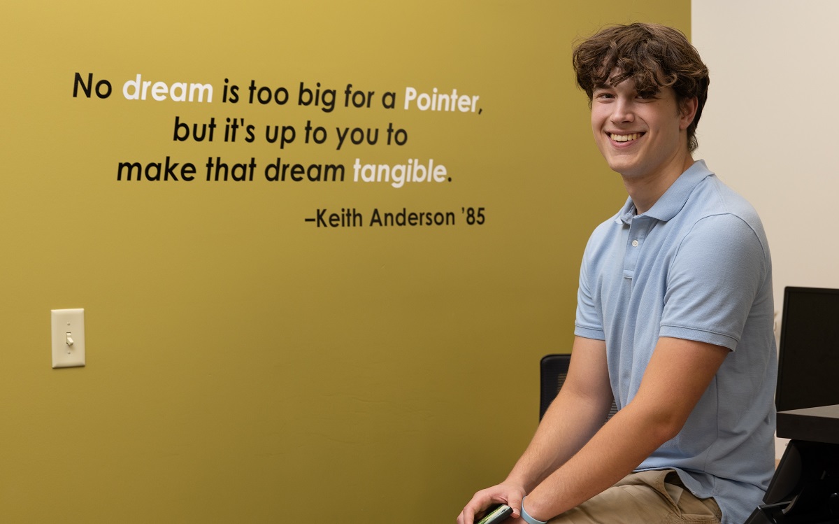 Alex Suscha, a business administration major, is making is entrepreneurial dreams come true with help from the Sentry School of Business and Economics.