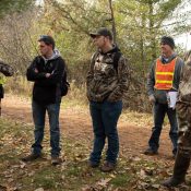 Associate Professor Mike Rader (second from right) uses strong relationships with the Wisconsin warden force and hands on experience to prepare students for careers in conservation law enforcement.